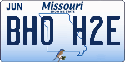 MO license plate BH0H2E