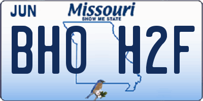 MO license plate BH0H2F