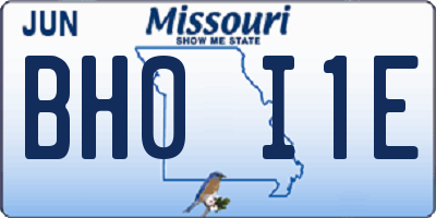 MO license plate BH0I1E