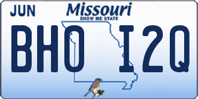 MO license plate BH0I2Q