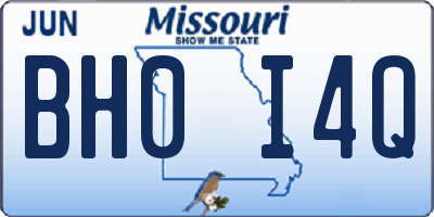 MO license plate BH0I4Q