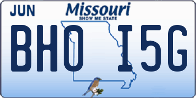 MO license plate BH0I5G