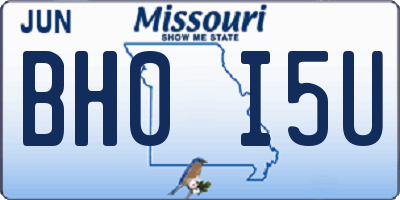 MO license plate BH0I5U