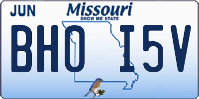 MO license plate BH0I5V