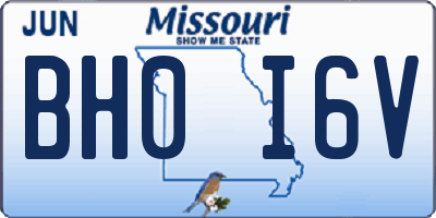 MO license plate BH0I6V