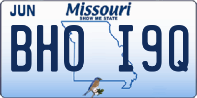 MO license plate BH0I9Q