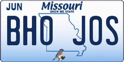 MO license plate BH0J0S