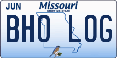 MO license plate BH0L0G
