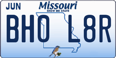 MO license plate BH0L8R