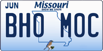MO license plate BH0M0C