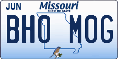 MO license plate BH0M0G