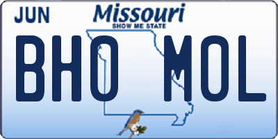 MO license plate BH0M0L