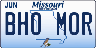 MO license plate BH0M0R