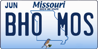 MO license plate BH0M0S