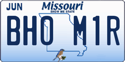 MO license plate BH0M1R