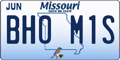 MO license plate BH0M1S