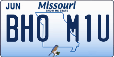 MO license plate BH0M1U