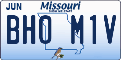 MO license plate BH0M1V