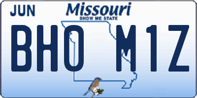MO license plate BH0M1Z
