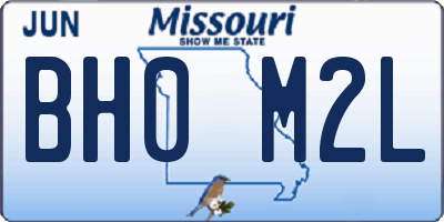 MO license plate BH0M2L