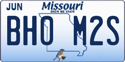 MO license plate BH0M2S