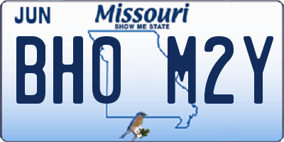 MO license plate BH0M2Y
