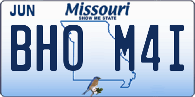 MO license plate BH0M4I