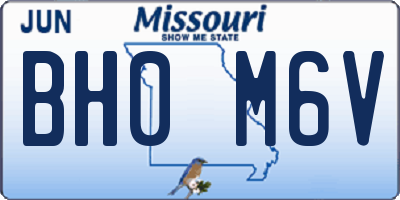 MO license plate BH0M6V