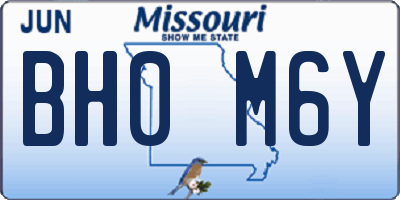 MO license plate BH0M6Y
