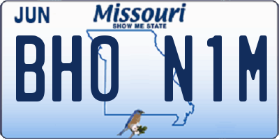 MO license plate BH0N1M