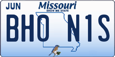 MO license plate BH0N1S