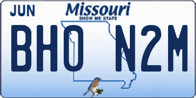 MO license plate BH0N2M