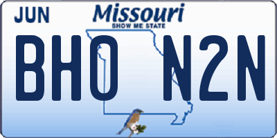 MO license plate BH0N2N
