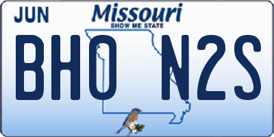 MO license plate BH0N2S