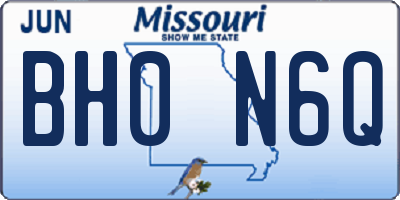 MO license plate BH0N6Q