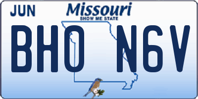 MO license plate BH0N6V