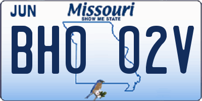 MO license plate BH0O2V