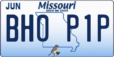 MO license plate BH0P1P