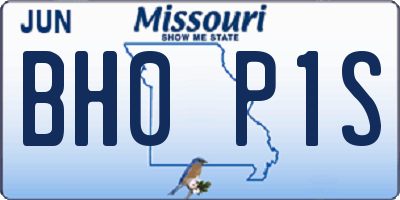 MO license plate BH0P1S