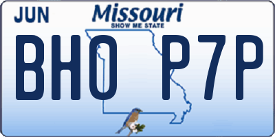 MO license plate BH0P7P