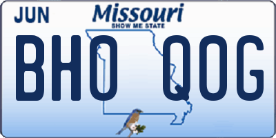 MO license plate BH0Q0G