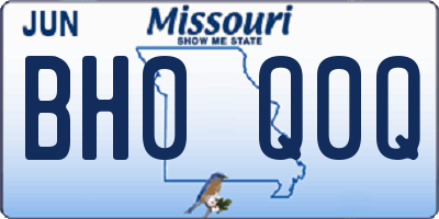 MO license plate BH0Q0Q