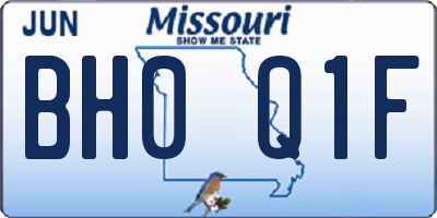 MO license plate BH0Q1F