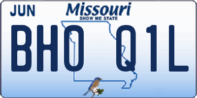 MO license plate BH0Q1L