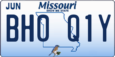 MO license plate BH0Q1Y