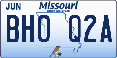 MO license plate BH0Q2A