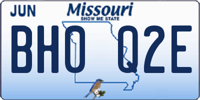 MO license plate BH0Q2E