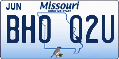 MO license plate BH0Q2U