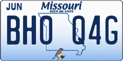 MO license plate BH0Q4G