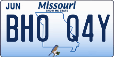 MO license plate BH0Q4Y